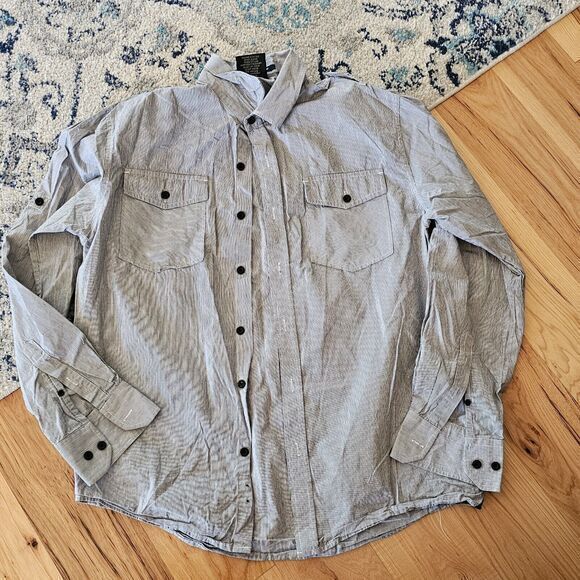 Southpole‎ Button Up VTG Shirt Men’s Sz XL Roll Tab Long Sleeve Striped - Picture 1 of 6